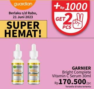 Promo Harga Garnier Bright Complete Serum 30 ml - Guardian