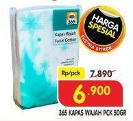 Promo Harga 365 Facial Cotton 50 gr - Superindo