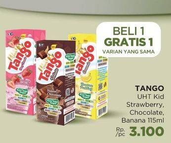 Promo Harga Tango Susu Sapi Segar Kido Dreamy Strawberry, Banana Pudding, Italian Chocolate 115 ml - LotteMart