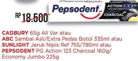 Promo Harga Toothpaste White 225g / Charcoal 160g  - Alfamart