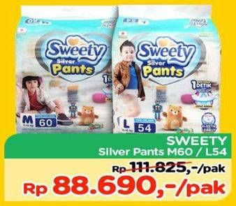 Promo Harga Sweety Silver Pants L54, M60 54 pcs - TIP TOP