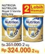 Promo Harga NUTRILON Royal 3 Susu Pertumbuhan Vanila 800 gr - Indomaret