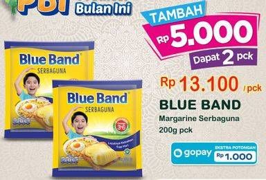 Promo Harga Blue Band Margarine Serbaguna Kecuali 200 gr - Indomaret