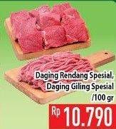 Promo Harga Daging Rendang Spesial/Daging Giling Spesial 100gr  - Hypermart