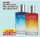 Promo Harga Gatsby Eau De Parfum Sky Reflection, Blanc Wood 50 ml - Alfamidi
