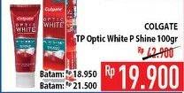 Promo Harga COLGATE Toothpaste Optic White Plus Shine 100 gr - Hypermart