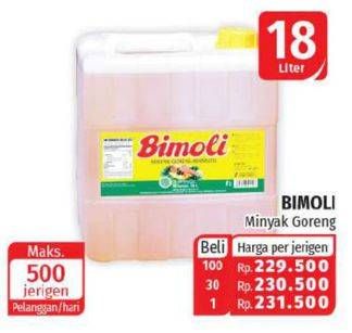 Promo Harga BIMOLI Minyak Goreng 18 ltr - Lotte Grosir