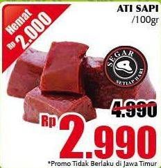 Promo Harga Beef Liver (Hati Sapi) per 100 gr - Giant