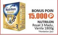 Promo Harga NUTRILON Royal 3 Susu Pertumbuhan Madu, Vanila 1800 gr - Alfamidi