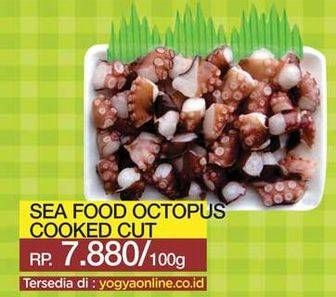 Promo Harga Sea Food Octopus Cooked Cut per 100 gr - Yogya