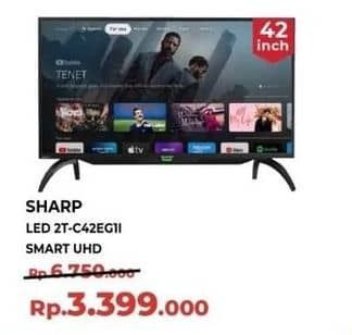 Promo Harga Sharp 2T-C42EG1I-SB DHR GTV  - Yogya