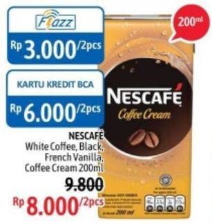 Promo Harga Nescafe Ready to Drink White Cofee, Black, French Vanilla per 2 pcs 200 ml - Alfamidi