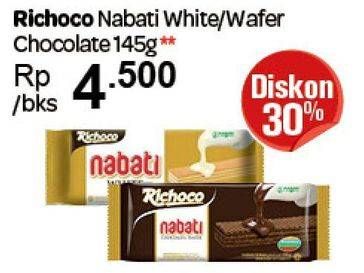 Promo Harga NABATI Wafer Chocolate, White 145 gr - Carrefour