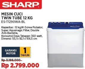 Promo Harga Sharp ES-T1290 WA-BL  - COURTS
