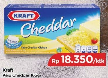 Promo Harga KRAFT Cheese Cheddar 165 gr - TIP TOP