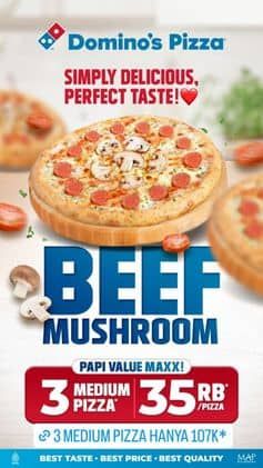 Promo Harga Beef Mushroom  - Domino Pizza