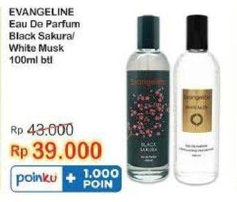 Promo Harga EVANGELINE Musk Eau De Parfum Black, White 100 ml - Indomaret
