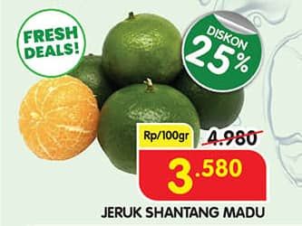 Promo Harga Jeruk Shantang Madu per 100 gr - Superindo