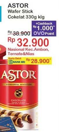 Promo Harga Astor Wafer Roll Chocolate 330 gr - Indomaret