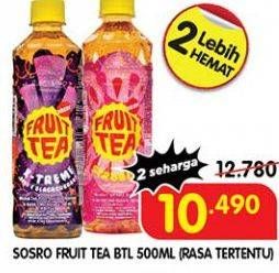 Promo Harga SOSRO Fruit Tea 500 ml - Superindo
