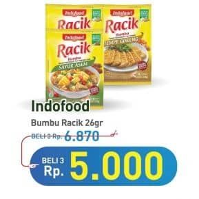 Indofood Bumbu Racik 26 gr Diskon 27%, Harga Promo Rp5.000, Harga Normal Rp6.870