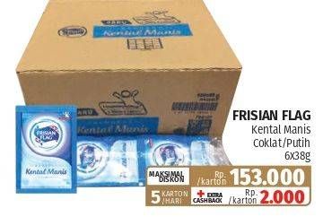 Promo Harga Frisian Flag Susu Kental Manis Cokelat, Putih per 6 sachet 40 gr - Lotte Grosir