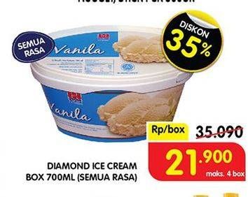 Promo Harga Diamond Ice Cream All Variants 700 ml - Superindo