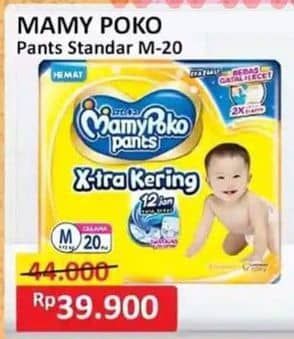 Promo Harga Mamy Poko Pants Xtra Kering M20 20 pcs - Alfamart