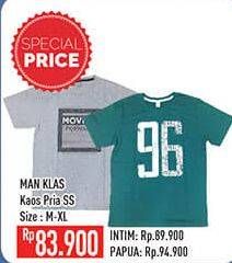 Promo Harga MAN KLAS Kaos Pria S/S M-XL  - Hypermart