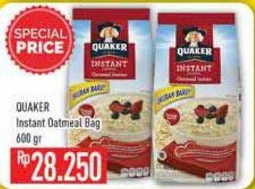 Promo Harga Quaker Oatmeal 600 gr - Hypermart