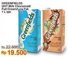Promo Harga Greenfields UHT Choco Malt, Full Cream, Low Fat 1000 ml - Indomaret