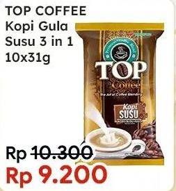 Promo Harga Top Coffee Kopi Susu per 10 sachet 31 gr - Indomaret