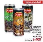 Promo Harga Del Monte Latte Caffe Latte, Mocha Latte, Vanilla Latte 240 ml - LotteMart