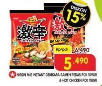 Promo Harga NISSIN Gekikara Ramen Pedas, Ayam Pedas 120 gr - Superindo