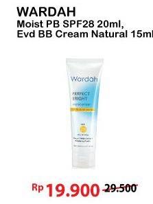 Promo Harga WARDAH Moisturizer Perfect Bright SPF 28 20 mL/ Everyday BB Cream Natural 15 mL  - Alfamart