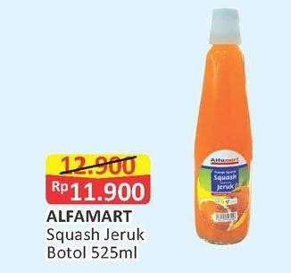 Promo Harga ALFAMART Syrup Squash Jeruk 525 ml - Alfamart
