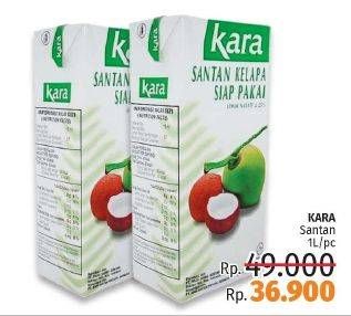Promo Harga KARA Coconut Cream (Santan Kelapa) 1 ltr - LotteMart