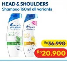 Promo Harga Head & Shoulders Shampoo All Variants 160 ml - Hypermart
