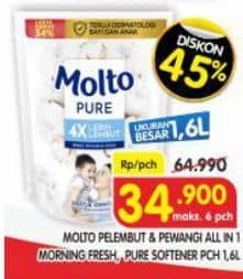 Promo Harga Molto Softener Ultra Pure/Molto All in 1   - Superindo