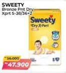Promo Harga Sweety Bronze Pants Dry X-Pert S36+2 38 pcs - Alfamart