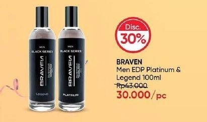 Promo Harga Braven Eau De Parfum Black Legend, Platinum 100 ml - Guardian