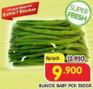 Promo Harga Buncis Baby per 250 gr - Superindo