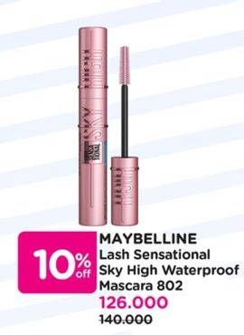 Promo Harga Maybelline Sky High Waterproof Mascara  - Watsons