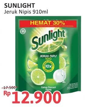 Promo Harga Sunlight Pencuci Piring Jeruk Nipis 100 910 ml - Alfamidi