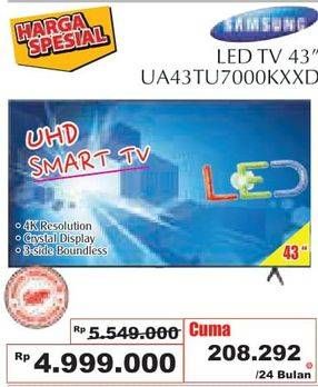 Promo Harga SAMSUNG UA43TU7000KXXD | Crystal UHD 4K Smart TV 43"  - Giant