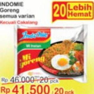 Promo Harga INDOMIE Mi Goreng Kecuali Cakalang 82 gr - Indomaret