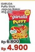 Garuda Puffy Stick 45 gr Diskon 27%, Harga Promo Rp4.900, Harga Normal Rp6.800,  Cashback Rp2.000 dengan OVO min transaksi Rp15.000