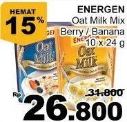 Promo Harga ENERGEN Oat Milk Banana, Mix Berries per 10 pcs 24 gr - Giant