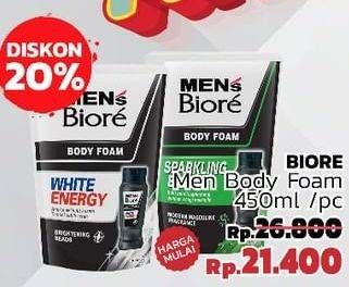 Promo Harga BIORE MENS Body Foam 450 ml - LotteMart