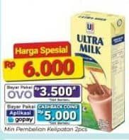 Promo Harga Ultra Milk Susu UHT Coklat, Stroberi, Full Cream, Moka 1000 ml - Alfamart